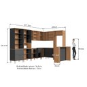 Ver imagem 2 de Cozinha Modulada Completa de Canto 11 Peças com Bancada 380cm Isabelle Delmarco