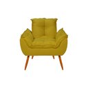 Ver imagem 4 de Kit 2 Poltronas Opala Suede D-23 Estrutura Madeira Amarelo