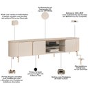 Ver imagem 4 de Rack para Sala de Estar Tv 75 Pol Orgânico Harper D05 Off White - Lyam Decor