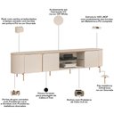 Ver imagem 3 de Rack para Sala de Estar TV 75 pol Orgânico Harper D05 Off White - Lyam Decor