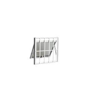 Vitrô para Banheiro Maxi Ar com Grade Branco 100x60 Alumínio Vidro Miniboreal