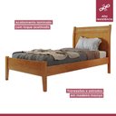Ver imagem 2 de Cama Solteiro Madeira Maciça - Esmeralda - Josandro Móveis