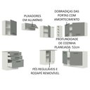 Ver imagem 5 de Armário de Cozinha Completa de Canto 399cm Branco Cinza Agata Madesa 02
