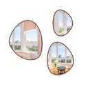 Ver imagem 1 de Kit 3 Espelhos com Moldura Orgânico Design Elegante