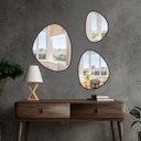Ver imagem 4 de Kit 3 Espelhos com Moldura Orgânico Design Elegante