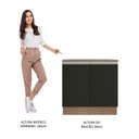 Ver imagem 5 de Balcão Madesa Glamy 80 cm 2 Portas Rustic/Preto Cor:Rustic/Preto
