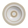 Prato Fundo Plissan Rendado Dourado em Ceramica - Conjunto de 6 Peças - 1