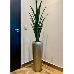 Vaso Decorativo Fibra de Vidro Florida M 80cm Champagne - 3