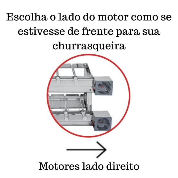 Churrasqueira Elétrica Giratória Inox 13 Espetos Modelo Especial 2A/2M Mot Direito - 6