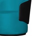 Ver imagem 5 de Kit 2 Poltronas Organica Beatriz Suede Azul Turquesa C/ Composê Corano Preto - Lm Decor
