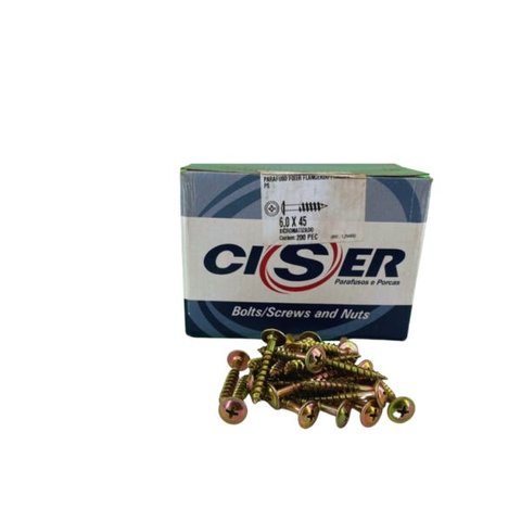 Parafuso para Madeira Flangeado 6.0 X 45 Phillips 200 Pç