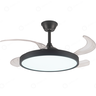 Ventilador Plafon Retrátil Teto Controle Remoto Led 4 Pás Fresh Wind Slim Preto - 1