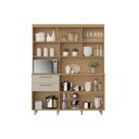 Ver imagem 4 de Kit de Cozinha Compacta Nobreza C/ 5 Portas e 2 Gavetas 160cm Carvalho/titânio - Nesher
