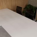 Ver imagem 6 de Mesa de Reunião 08 Lugares 300cm 100% MDF Branco Escritório F5 Office