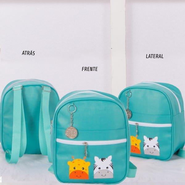 Mochila Bolsa Infantil de Passeio Luxo Bicho Azul Coleções - 3