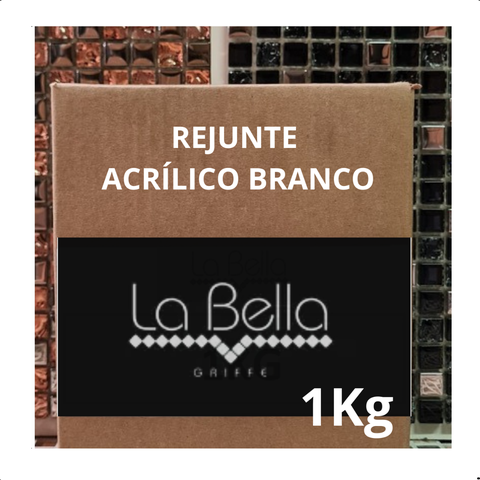 Rejunte Acrilico Branco para Pastilha de Vidro 1kg Pronto Us0
