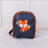 Mochila Infantil Passeio 1 peça Temática Cores Coleções: RAPOSA AZUL - 1