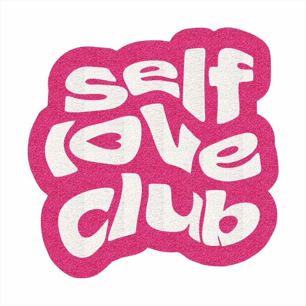 Tapete Self Love Club no Formato 60x60 Cm Pink