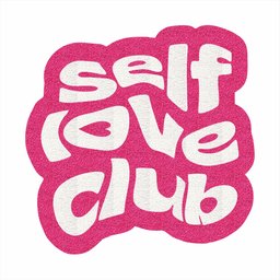 Tapete Self Love Club no Formato 60x60 Cm Pink - 1