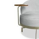Ver imagem 5 de Poltrona Giratoria Glamour 704 Organica Linho Boucle 3302 Ezz 3302