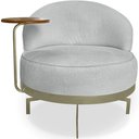 Ver imagem 4 de Poltrona Giratoria Glamour 704 Organica Linho Boucle 3302 Ezz 3302