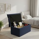 Ver imagem 1 de Puff Baú Opala Decorativo Organizador Quarto Infantil:azul Marinho