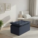 Ver imagem 2 de Puff Baú Opala Decorativo Organizador Quarto Infantil:azul Marinho