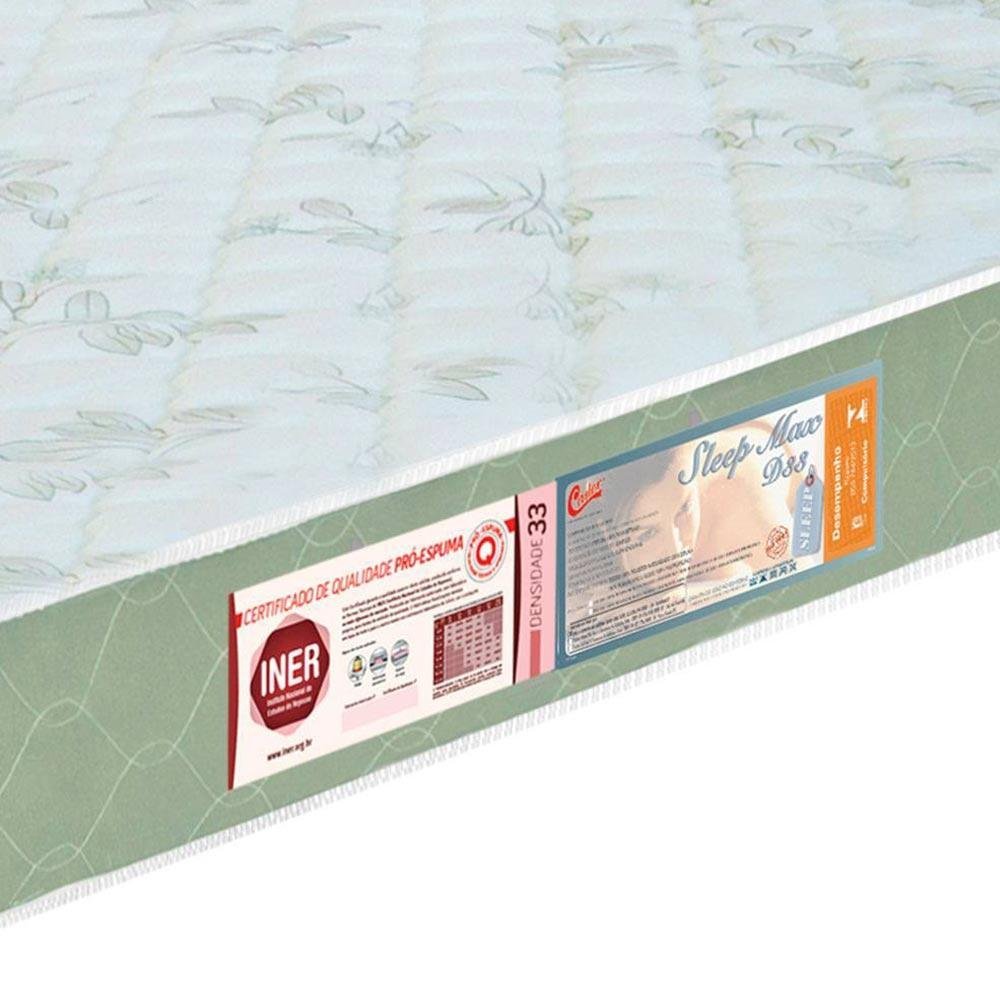 Colchão Viúva Castor Box Espuma D33 Sleep Max 128x188x18 Verde - 2