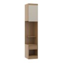 Ver imagem 1 de Armário Mesa Cabeceira Guarda Roupa Modulado Selene 40x218 Cm Mdp Carvalho 6007 Menu