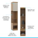 Ver imagem 2 de Armário Mesa Cabeceira Guarda Roupa Modulado Selene 40x218 Cm Mdp Carvalho 6007 Menu