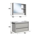 Ver imagem 4 de Conjunto para Banheiro Gabinete Suspenso 80cm com Toalheiro Lavatorio e Espelheira Cj8030.20 Arenas