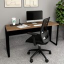 Ver imagem 1 de Mesa Escrivaninha Industrial 1,50m Ameixa Pre Pés Metal F5