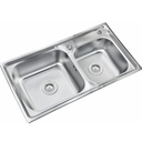 Ver imagem 3 de Kit Cuba Dupla Cozinha Gourmet Aço Inox e Torneira Perfil L Slim Prata Brinovar