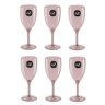 KIT COM 6 TAÇAS PARA VINHO/ÁGUA 350ML UZ-242 - Rosa - 1