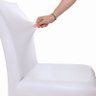 Capa de Cadeira Jantar Impermeável Branca Decoração de Mesa - 3
