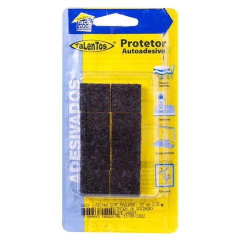 kit 2 feltro quadrado sintético 22mm