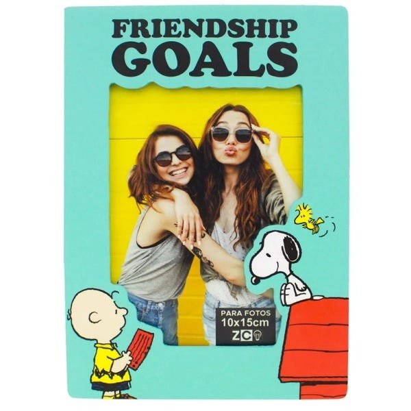 PORTA RETRATO MDA 18X13CM FRIENDSHIP GOALS Ean :7908011763200