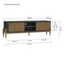 Ver imagem 5 de Rack Ripado para TV até 65 Polegadas MDF 180cm Pés em Madeira Maciça 2 Portas de Correr Sereno