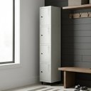 Ver imagem 1 de Armário Locker Guarda-volume de Aço 4 Portas com Fecho para Cadeado Vestiário Academia