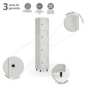 Ver imagem 4 de Armário Roupeiro Locker Guarda-Volume de Aço 4 Portas Pequenas com Fecho para Cadeado Vestiário Academia Cinza
