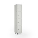 Ver imagem 2 de Armário Locker Guarda-volume de Aço 4 Portas com Fecho para Cadeado Vestiário Academia