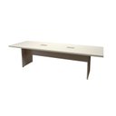 Ver imagem 6 de Mesa de Reunião com Painel TV 250cm em MDF Corporate Cinza