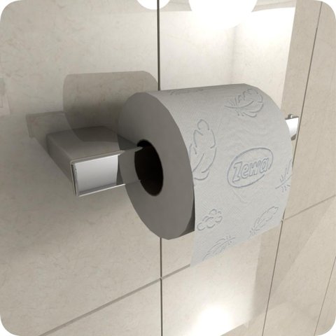 Porta Papel Higiênico Master Cromado Dupla Fixação