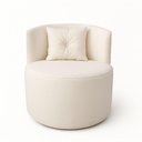 Ver imagem 1 de Poltrona Orgânica Redonda para Sala Quarto Recepção Ayla Confortável Elegante Bouclê