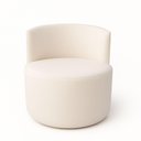 Ver imagem 3 de Poltrona Orgânica Redonda para Sala Quarto Recepção Ayla Confortável Elegante Bouclê