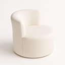 Ver imagem 5 de Poltrona Orgânica Redonda para Sala Quarto Recepção Ayla Confortável Elegante Bouclê