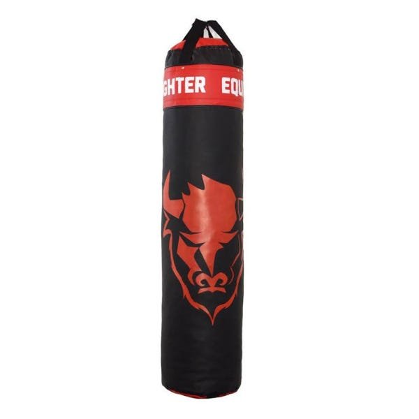 Saco de Pancada Profissional Vazio 1,50 Preto e Vermelho Equifighter - 1