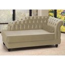 Ver imagem 1 de Recamier Chaise Vega Com Strass Tcs 355 - Sintético Bege Metalizado