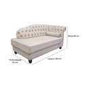 Ver imagem 2 de Recamier Chaise Vega Com Strass Tcs 355 - Sintético Bege Metalizado