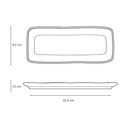 Ver imagem 5 de Kit 24 Travessas Cerâmica 22x9cm Orgânico Preto Matte Buffet